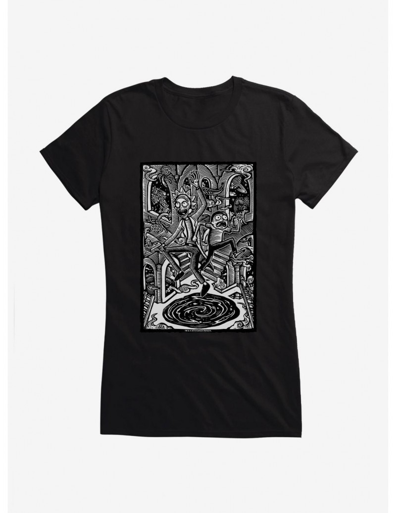 Flash Sale Rick and Morty Portal Problems Girls T-Shirt $8.17 T-Shirts