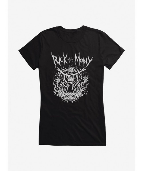 Absolute Discount Rick And Morty Metal Maelstrom Girls T-Shirt $7.17 T-Shirts