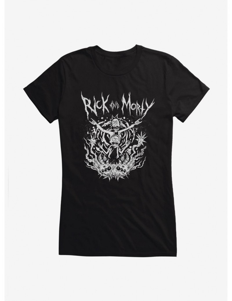 Absolute Discount Rick And Morty Metal Maelstrom Girls T-Shirt $7.17 T-Shirts