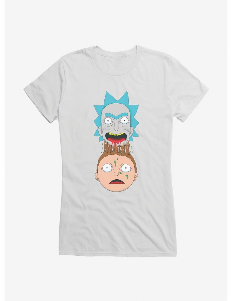 Limited Time Special Rick And Morty Mind Meld Girls T-Shirt $9.56 T-Shirts