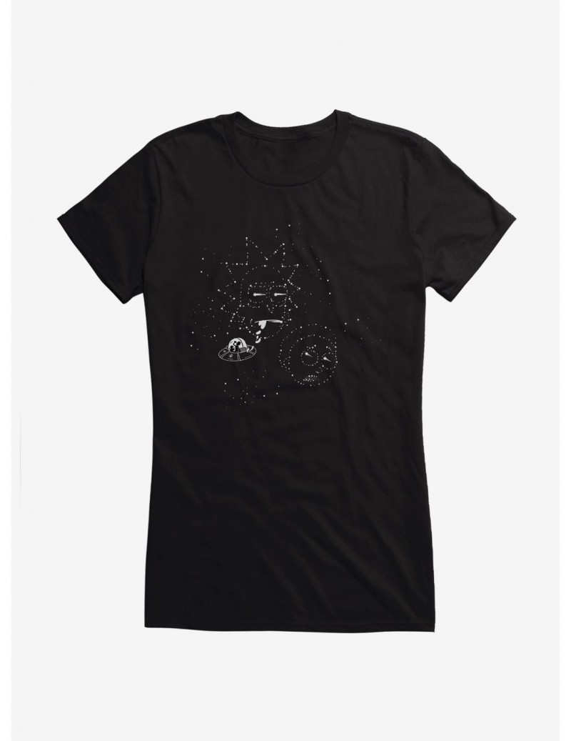 Hot Selling Rick And Morty Constellation Girls T-Shirt $6.77 T-Shirts