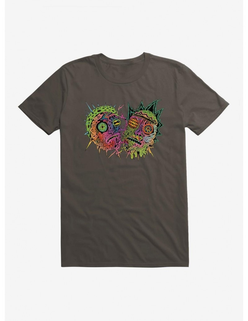 New Arrival Rick And Morty Neon Psychedelic T-Shirt $8.99 T-Shirts