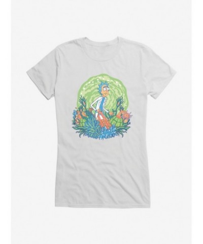 Exclusive Rick And Morty Portal Plants Rick Girls T-Shirt $8.17 T-Shirts