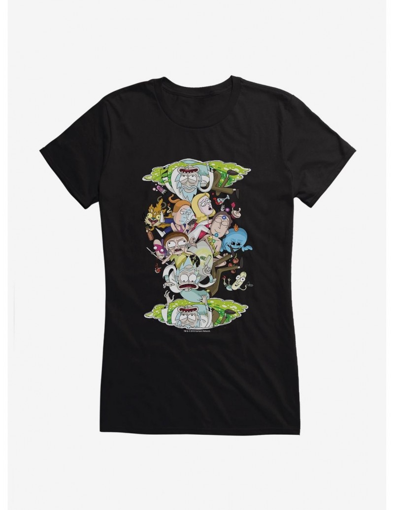 Exclusive Price Rick and Morty Portal Loop Girls T-Shirt $9.76 T-Shirts