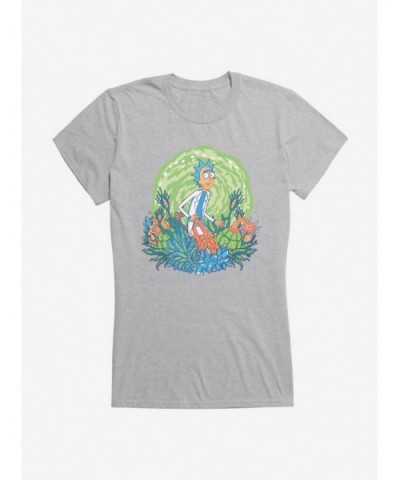 Exclusive Rick And Morty Portal Plants Rick Girls T-Shirt $8.17 T-Shirts