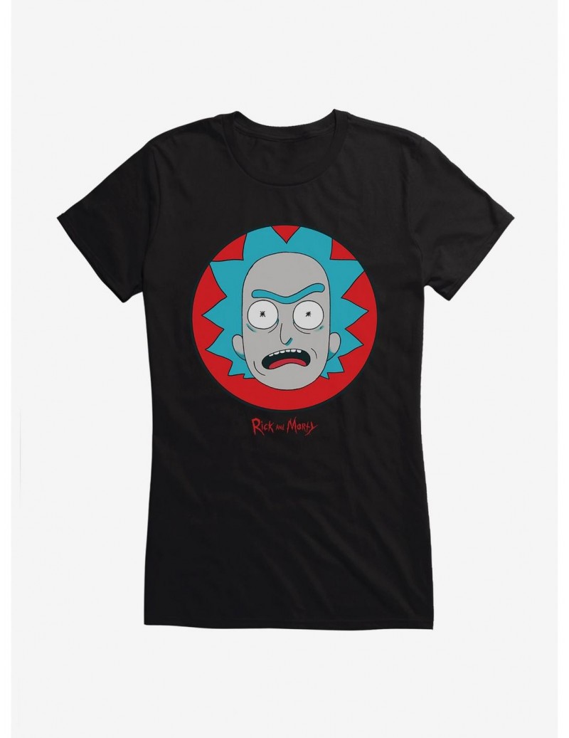 Low Price Rick And Morty Stunned Rick Icon Girls T-Shirt $6.97 T-Shirts