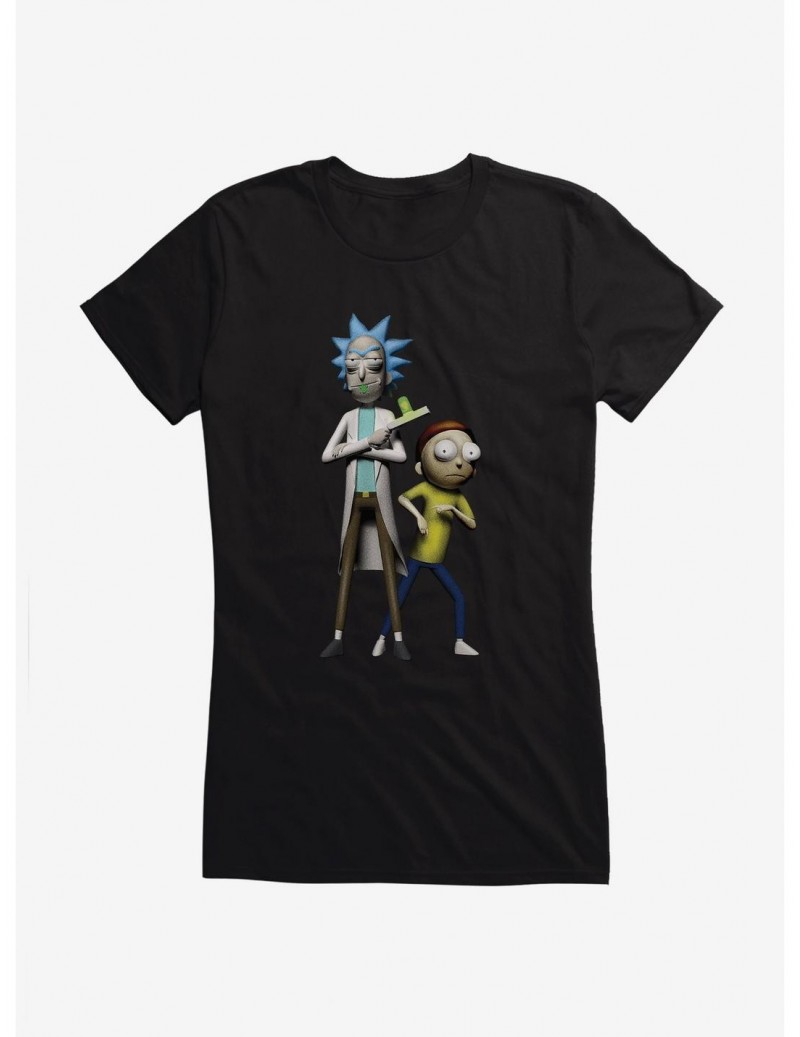 Crazy Deals Rick And Morty Pose FIgures Girls T-Shirt $6.37 T-Shirts