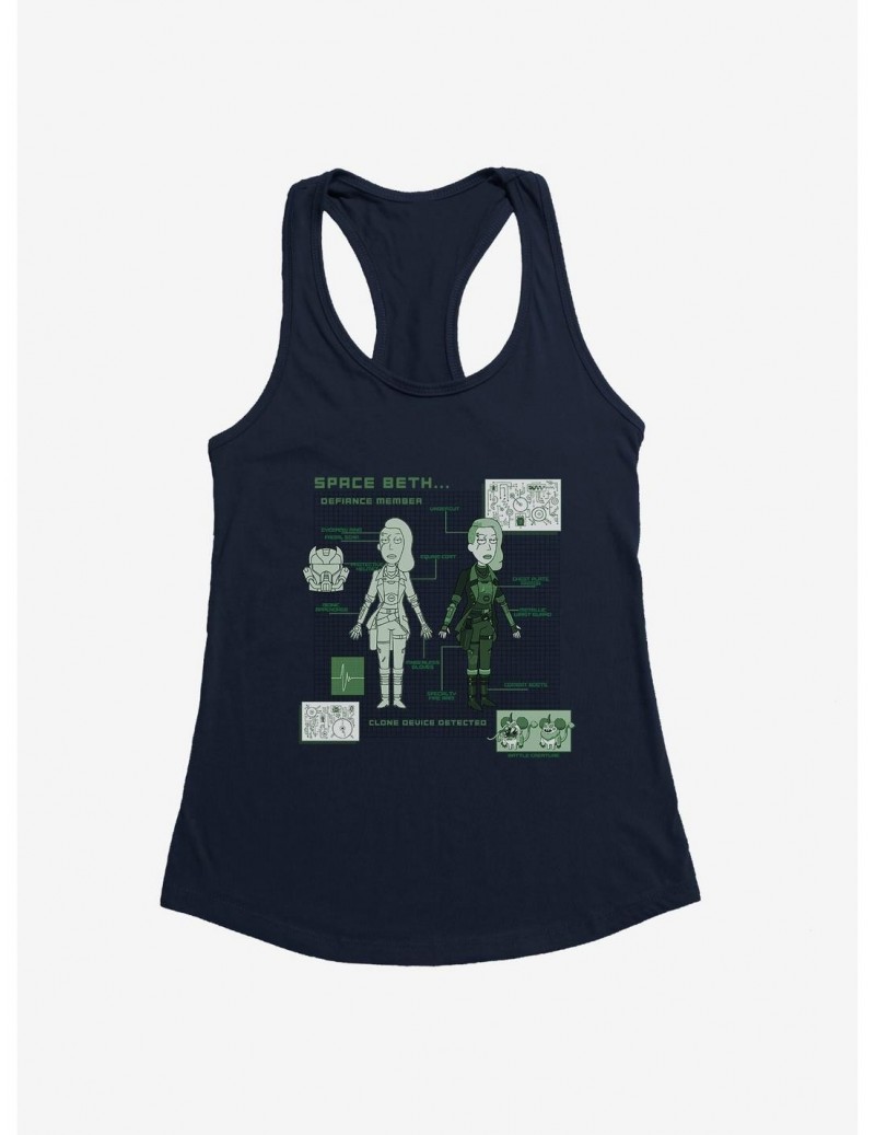 Exclusive Price Rick And Morty Space Beth Defiance Member Girls Tank $8.57 Tanks