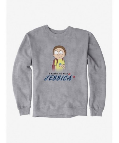 Cheap Sale Rick And Morty I Wanna Die With Jessica Sweatshirt $9.45 Sweatshirts