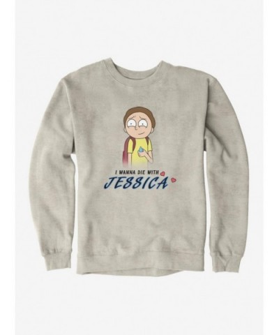 Cheap Sale Rick And Morty I Wanna Die With Jessica Sweatshirt $9.45 Sweatshirts