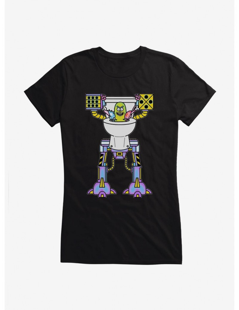 Best Deal Rick And Morty Neon Pickle Robot Girls T-Shirt $7.57 T-Shirts