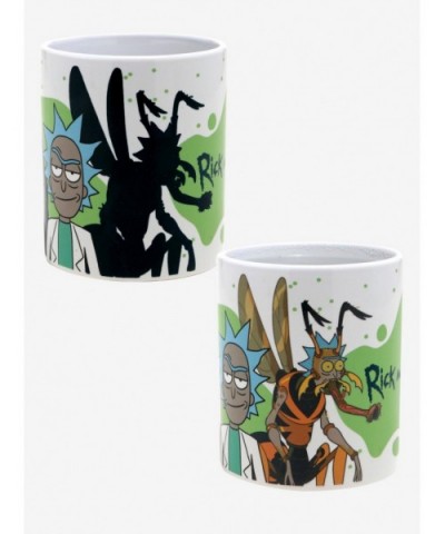 New Arrival Rick And Morty Shrimp Rick Teddy Rick Heat Reveal Mug $3.82 Mugs