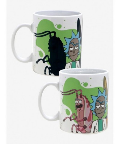 New Arrival Rick And Morty Shrimp Rick Teddy Rick Heat Reveal Mug $3.82 Mugs