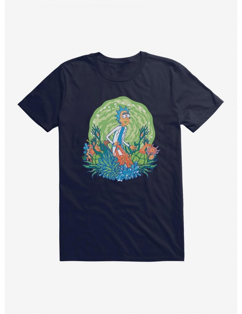 Pre-sale Rick And Morty Portal Plants Rick T-Shirt $8.60 T-Shirts