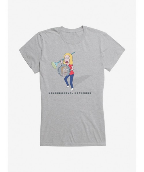 Absolute Discount Rick And Morty Nonconsensual Mothering Girls T-Shirt $9.56 T-Shirts