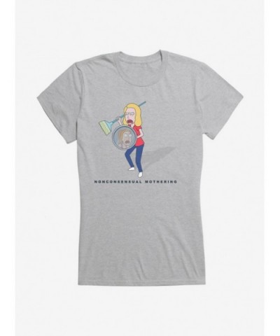 Absolute Discount Rick And Morty Nonconsensual Mothering Girls T-Shirt $9.56 T-Shirts