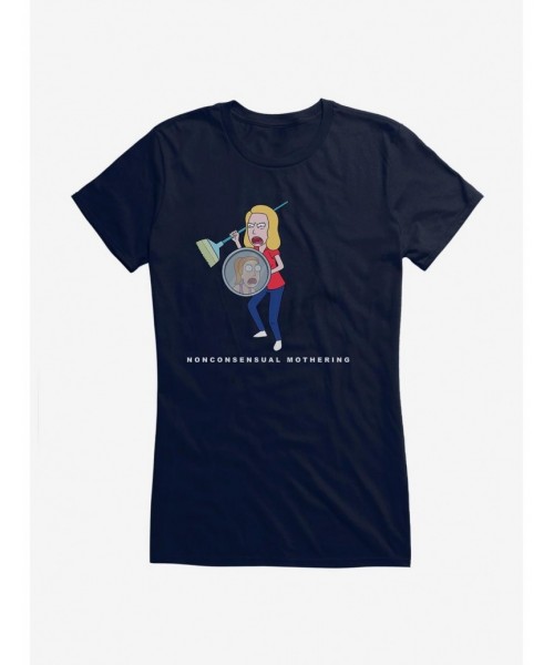 Absolute Discount Rick And Morty Nonconsensual Mothering Girls T-Shirt $9.56 T-Shirts