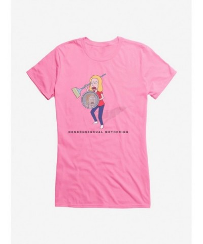 Absolute Discount Rick And Morty Nonconsensual Mothering Girls T-Shirt $9.56 T-Shirts