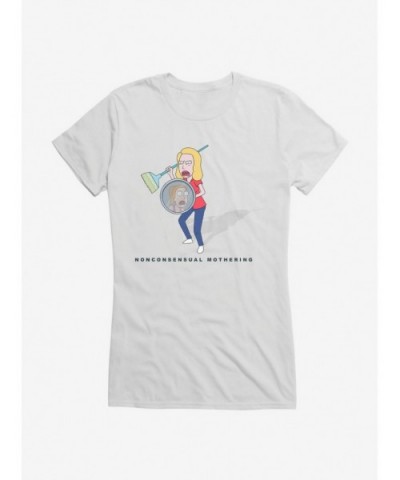 Absolute Discount Rick And Morty Nonconsensual Mothering Girls T-Shirt $9.56 T-Shirts