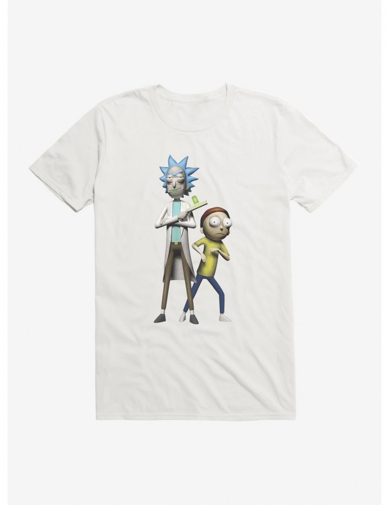 Fashion Rick And Morty Pose FIgures T-Shirt $9.37 T-Shirts