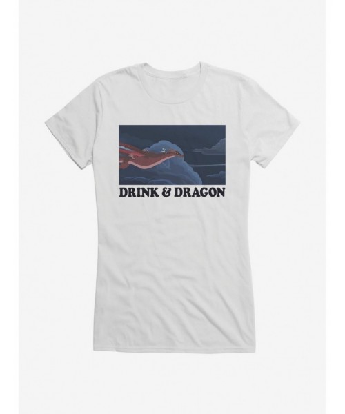 Discount Sale Rick And Morty Drink And Dragon Girls T-Shirt $5.98 T-Shirts