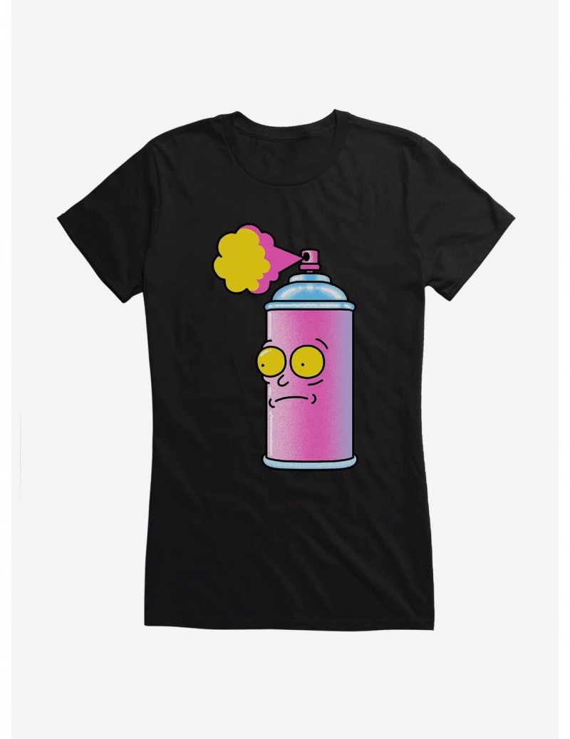 Sale Item Rick And Morty Spray Can Morty Girls T-Shirt $8.17 T-Shirts