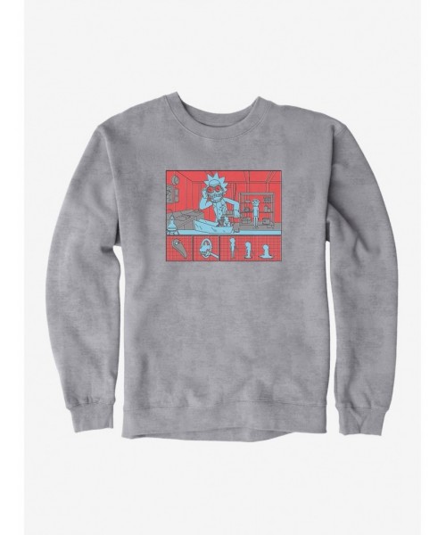 Absolute Discount Rick And Morty Mad Scientist Sweatshirt $8.86 Sweatshirts