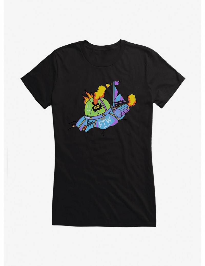 Cheap Sale Rick And Morty El Ricko Saucer Girls T-Shirt $9.36 T-Shirts