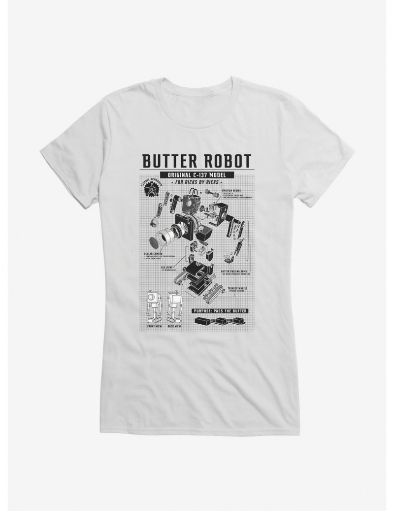 Huge Discount Rick And Morty Butter Robot Original Model Girls T-Shirt $8.76 T-Shirts