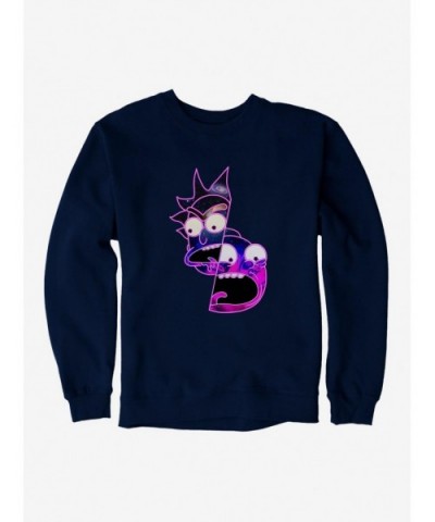 Crazy Deals Rick And Morty Split Scream Sweatshirt $8.86 Sweatshirts