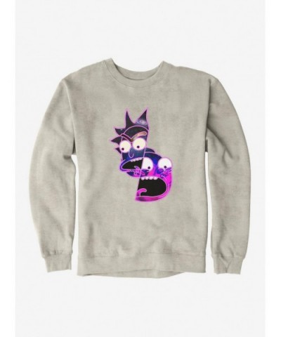 Crazy Deals Rick And Morty Split Scream Sweatshirt $8.86 Sweatshirts