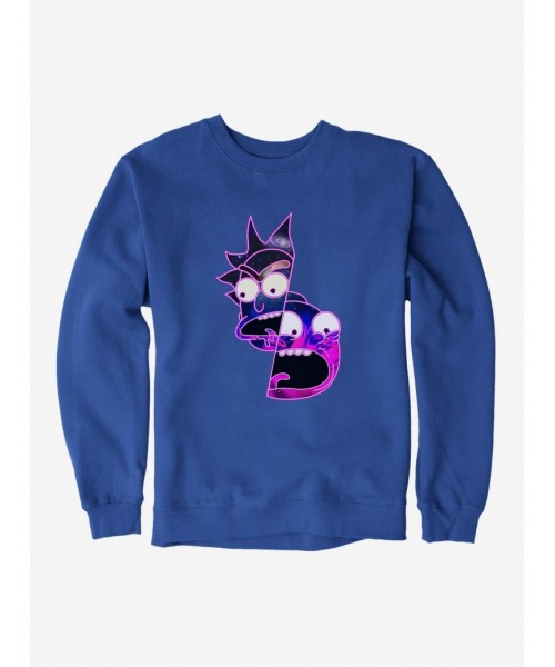 Crazy Deals Rick And Morty Split Scream Sweatshirt $8.86 Sweatshirts