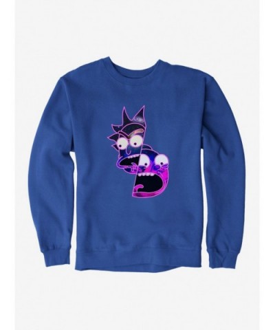 Crazy Deals Rick And Morty Split Scream Sweatshirt $8.86 Sweatshirts