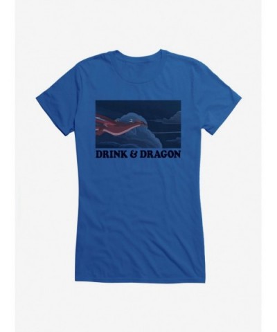 Discount Sale Rick And Morty Drink And Dragon Girls T-Shirt $5.98 T-Shirts