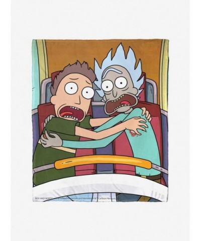 Unique Rick And Morty Hold On Throw Blanket $29.95 Blankets