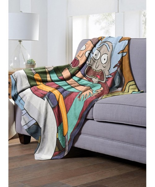 Unique Rick And Morty Hold On Throw Blanket $29.95 Blankets