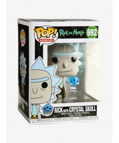 Seasonal Sale Funko Rick And Morty Pop! Animation Rick With Crystal Skull Vinyl Figure $3.83 Figures