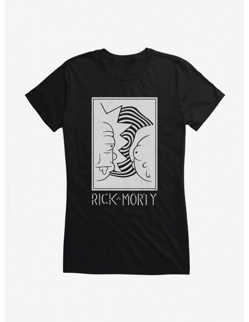 Bestselling Rick And Morty Portal Portrait Girls T-Shirt $8.37 T-Shirts