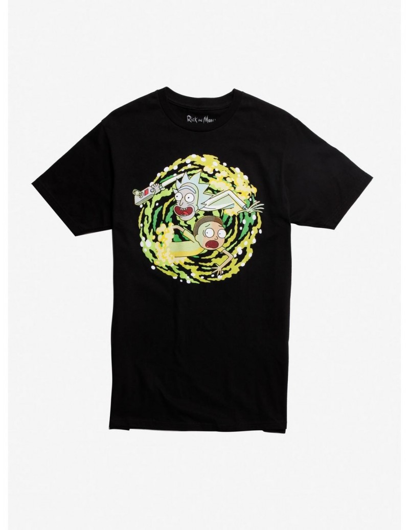 Premium Rick And Morty Portal Travel T-Shirt $5.50 T-Shirts