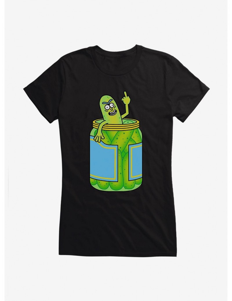New Arrival Rick And Morty Pickle Jar Girls T-Shirt $6.57 T-Shirts