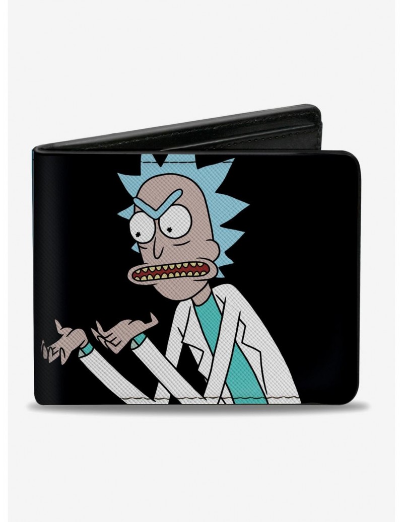 Discount Sale Rick And Morty Blocks Bifold Wallet $9.41 Wallets