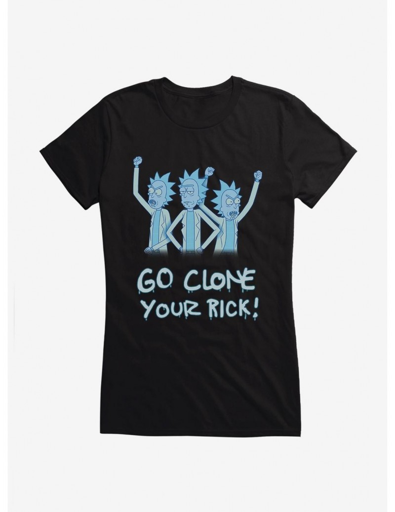 Best Deal Rick And Morty Hologram Rick Clones Girls T-Shirt $5.98 T-Shirts