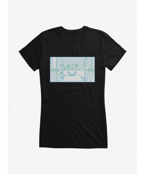 Low Price Rick And Morty Diner Cheers Girls T-Shirt $8.57 T-Shirts