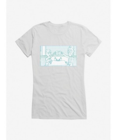 Low Price Rick And Morty Diner Cheers Girls T-Shirt $8.57 T-Shirts