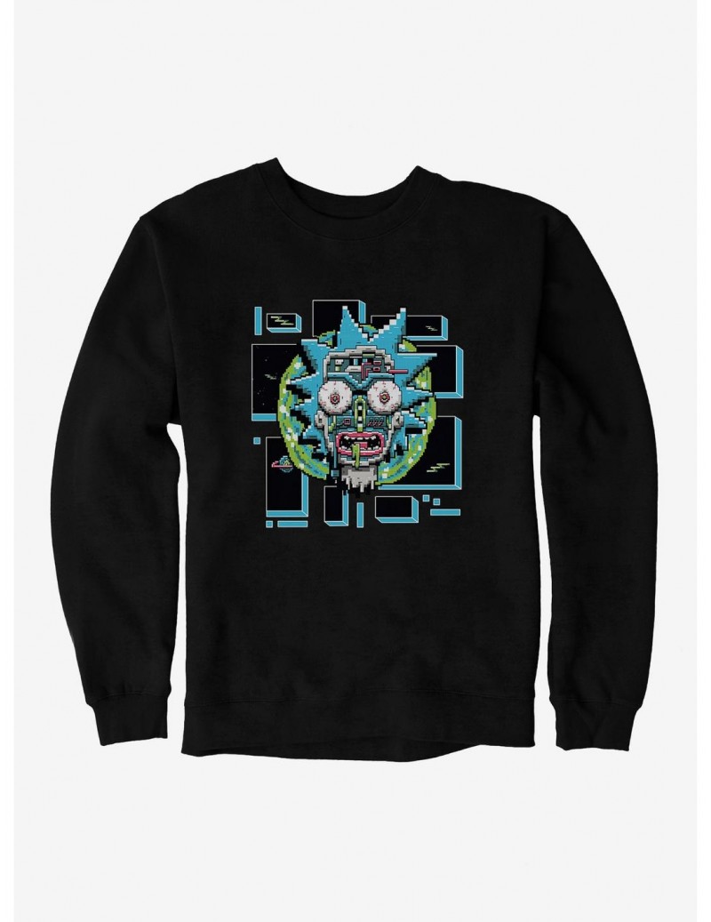 Low Price Rick And Morty Robot Face Sweatshirt $13.28 Sweatshirts