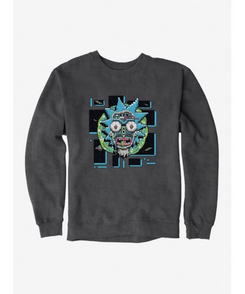 Low Price Rick And Morty Robot Face Sweatshirt $13.28 Sweatshirts