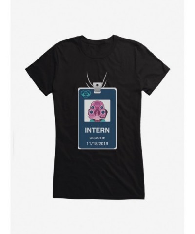 Clearance Rick And Morty Glootie Intern Badge Girls T-Shirt $9.76 T-Shirts