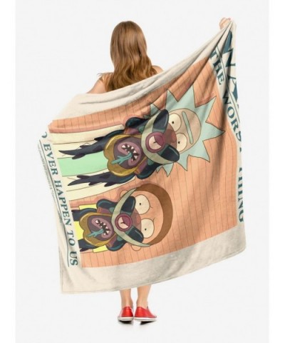 Clearance Rick And Morty The Worst Thing Throw Blanket $21.56 Blankets