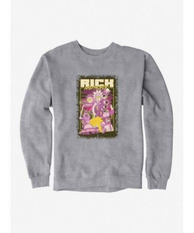 Hot Sale Rick And Morty Action Poster Sweatshirt $13.58 Sweatshirts