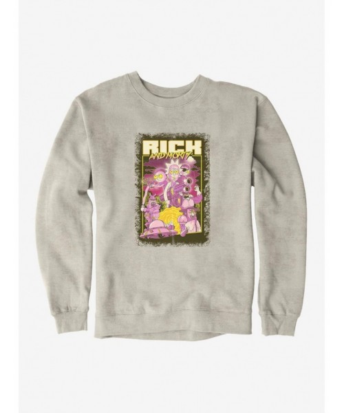 Hot Sale Rick And Morty Action Poster Sweatshirt $13.58 Sweatshirts